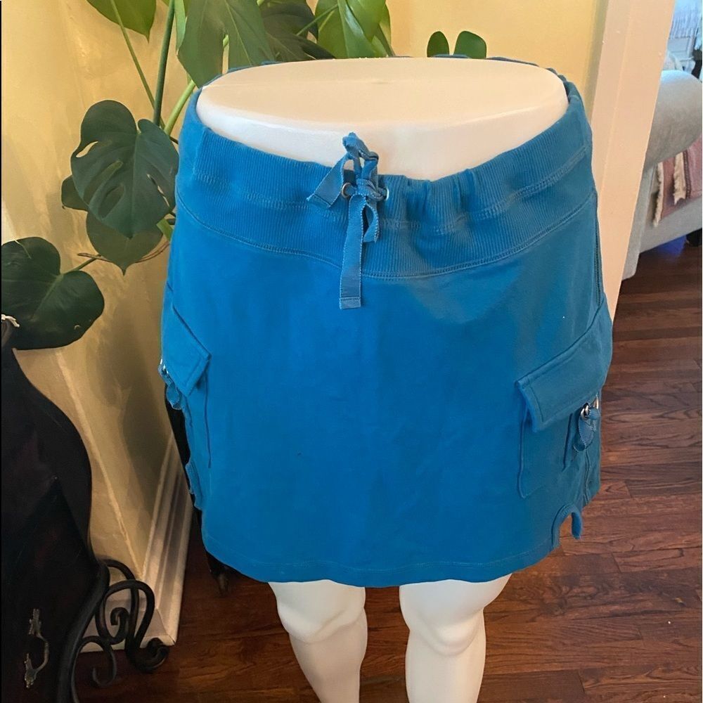 *Athleta* Teal Blue Cargo Skirt Sz S GUC